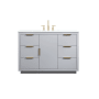 Elegant Lighting Blake 48" Free Standing Single Basin Vanity Set with Cabinet and Marble Vanity Top Grey
