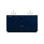 Elegant Lighting Blake 60" Free Standing Double Basin Vanity Set with Cabinet and Marble Vanity Top Blue