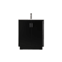 Elegant Lighting Hayes 30" Free Standing Single Basin Vanity Set with Cabinet and Marble Vanity Top Black