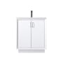 Elegant Lighting Hayes 30" Free Standing Single Basin Vanity Set with Cabinet and Marble Vanity Top White