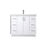 Elegant Lighting Hayes 42" Free Standing Single Basin Vanity Set with Cabinet and Marble Vanity Top White