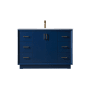 Elegant Lighting Hayes 48" Free Standing Single Basin Vanity Set with Cabinet and Marble Vanity Top Blue