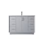 Elegant Lighting Hayes 48" Free Standing Single Basin Vanity Set with Cabinet and Marble Vanity Top Grey