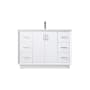 Elegant Lighting Hayes 48" Free Standing Single Basin Vanity Set with Cabinet and Marble Vanity Top White