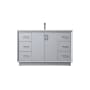 Elegant Lighting Hayes 54" Free Standing Single Basin Vanity Set with Cabinet and Marble Vanity Top Grey