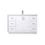 Elegant Lighting Hayes 54" Free Standing Single Basin Vanity Set with Cabinet and Marble Vanity Top White