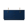 Elegant Lighting Hayes 72" Free Standing Double Basin Vanity Set with Cabinet and Marble Vanity Top Blue