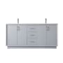 Elegant Lighting Hayes 72" Free Standing Double Basin Vanity Set with Cabinet and Marble Vanity Top Grey