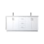 Elegant Lighting Hayes 72" Free Standing Double Basin Vanity Set with Cabinet and Marble Vanity Top White