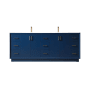 Elegant Lighting Hayes 84" Free Standing Double Basin Vanity Set with Cabinet and Marble Vanity Top Blue
