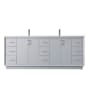 Elegant Lighting Hayes 84" Free Standing Double Basin Vanity Set with Cabinet and Marble Vanity Top Grey
