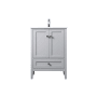 Elegant Lighting Hamilton 24" Free Standing Single Basin Vanity Set with Cabinet and Marble Vanity Top Grey
