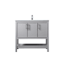 Elegant Lighting Everett 36" Free Standing Single Basin Vanity Set with Cabinet and Marble Vanity Top Grey