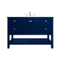 Elegant Lighting Metropolis 48" Free Standing Single Basin Vanity Set with Cabinet and Marble Vanity Top Blue