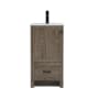Elegant Lighting Soma 18" Free Standing Single Basin Vanity Set with Cabinet and Engineered Stone Vanity Top Weathered Oak
