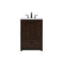 Elegant Lighting Soma 24" Free Standing Single Basin Vanity Set with Cabinet and Engineered Stone Vanity Top Expresso