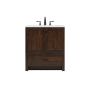 Elegant Lighting Soma 30" Free Standing Single Basin Vanity Set with Cabinet and Engineered Stone Vanity Top Expresso