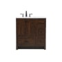 Elegant Lighting Soma 32" Free Standing Single Basin Vanity Set with Cabinet and Engineered Stone Vanity Top Expresso