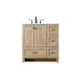 Elegant Lighting Soma 32" Free Standing Single Basin Vanity Set with Cabinet and Engineered Stone Vanity Top Mango Wood