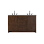 Elegant Lighting Soma 54" Free Standing Double Basin Vanity Set with Cabinet and Engineered Stone Vanity Top Expresso