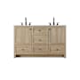 Elegant Lighting Soma 54" Free Standing Double Basin Vanity Set with Cabinet and Engineered Stone Vanity Top Mango Wood