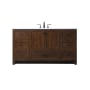Elegant Lighting Soma 60" Free Standing Single Basin Vanity Set with Cabinet and Engineered Stone Vanity Top Expresso