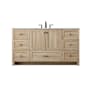 Elegant Lighting Soma 60" Free Standing Single Basin Vanity Set with Cabinet and Engineered Stone Vanity Top Mango Wood