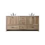 Elegant Lighting Soma 72" Free Standing Double Basin Vanity Set with Cabinet and Engineered Stone Vanity Top Natural Oak