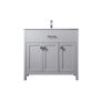 Elegant Lighting Harrison 36" Free Standing Single Basin Vanity Set with Cabinet and Marble Vanity Top Grey