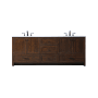 Elegant Lighting Soma 84" Free Standing Double Basin Vanity Set with Cabinet and Engineered Stone Vanity Top Expresso
