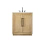 Elegant Lighting Chase 30" Free Standing Single Basin Vanity Set with Cabinet and Engineered Stone Vanity Top Linen Oak