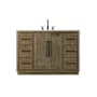 Elegant Lighting Chase 48" Free Standing Single Basin Vanity Set with Cabinet and Engineered Stone Vanity Top Hazel Oak