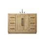 Elegant Lighting Chase 48" Free Standing Single Basin Vanity Set with Cabinet and Engineered Stone Vanity Top Linen Oak