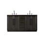 Elegant Lighting Chase 60" Free Standing Double Basin Vanity Set with Cabinet and Engineered Stone Vanity Top Chocolate Oak