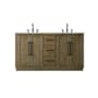 Elegant Lighting Chase 60" Free Standing Double Basin Vanity Set with Cabinet and Engineered Stone Vanity Top Hazel Oak