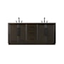 Elegant Lighting Chase 72" Free Standing Double Basin Vanity Set with Cabinet and Engineered Stone Vanity Top Chocolate Oak