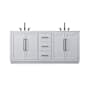 Elegant Lighting Chase 72" Free Standing Double Basin Vanity Set with Cabinet and Engineered Stone Vanity Top Gray