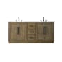 Elegant Lighting Chase 72" Free Standing Double Basin Vanity Set with Cabinet and Engineered Stone Vanity Top Hazel Oak