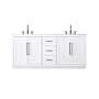 Elegant Lighting Chase 72" Free Standing Double Basin Vanity Set with Cabinet and Engineered Stone Vanity Top White