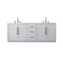 Elegant Lighting Chase 84" Free Standing Double Basin Vanity Set with Cabinet and Engineered Stone Vanity Top Gray