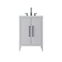 Elegant Lighting Millie 24" Free Standing Single Basin Vanity Set with Cabinet and Engineered Stone Vanity Top Gray