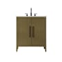 Elegant Lighting Millie 30" Free Standing Single Basin Vanity Set with Cabinet and Engineered Stone Vanity Top Chestnut Brown