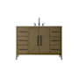 Elegant Lighting Millie 48" Free Standing Single Basin Vanity Set with Cabinet and Engineered Stone Vanity Top Chestnut Brown