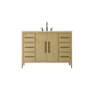 Elegant Lighting Millie 48" Free Standing Single Basin Vanity Set with Cabinet and Engineered Stone Vanity Top Honey Brown