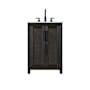 Elegant Lighting Alina 24" Free Standing Single Basin Vanity Set with Cabinet and Engineered Stone Vanity Top Chocolate Oak