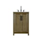 Elegant Lighting Alina 24" Free Standing Single Basin Vanity Set with Cabinet and Engineered Stone Vanity Top Hazel Oak