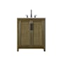 Elegant Lighting Alina 30" Free Standing Single Basin Vanity Set with Cabinet and Engineered Stone Vanity Top Hazel Oak