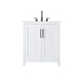 Elegant Lighting Alina 30" Free Standing Single Basin Vanity Set with Cabinet and Engineered Stone Vanity Top White