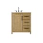 Elegant Lighting Alina 32" Free Standing Single Basin Vanity Set with Cabinet and Engineered Stone Vanity Top Linen Oak