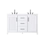 Elegant Lighting Alina 54" Free Standing Double Basin Vanity Set with Cabinet and Engineered Stone Vanity Top White